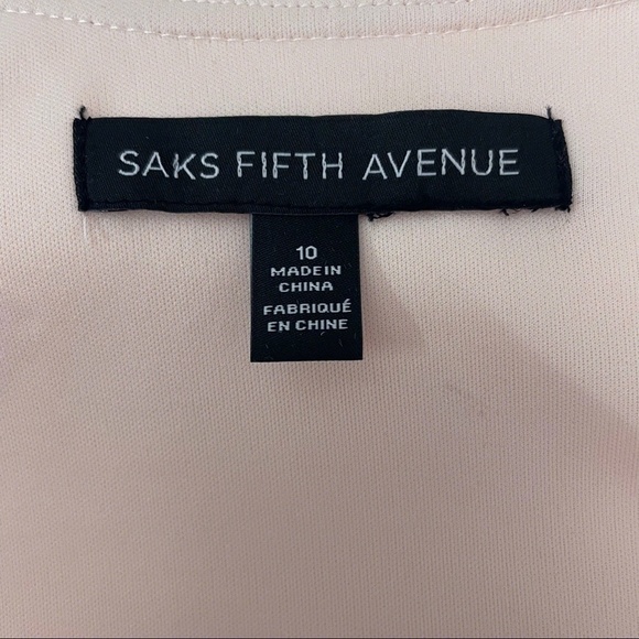 Saks Fifth Avenue Cold Shoulder Ruffle Dress Size 10 - Picture 8 of 9